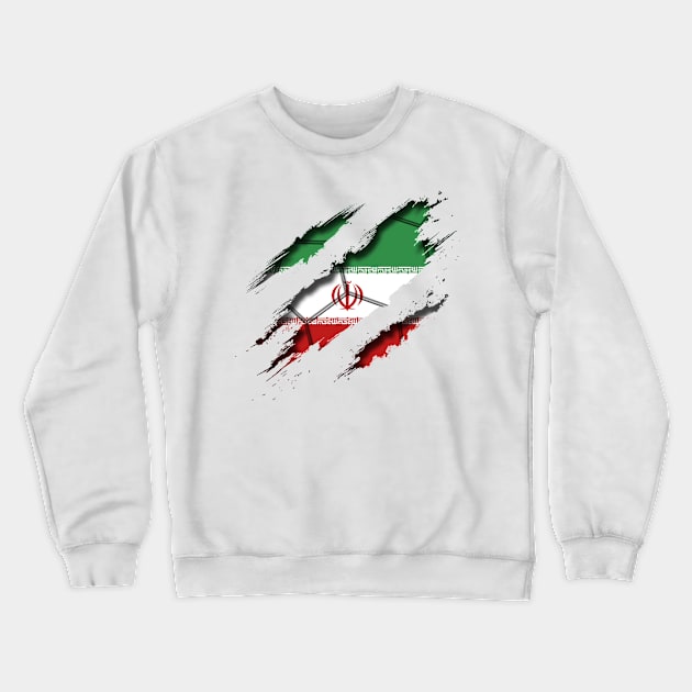 Iran Football Crewneck Sweatshirt by blackcheetah